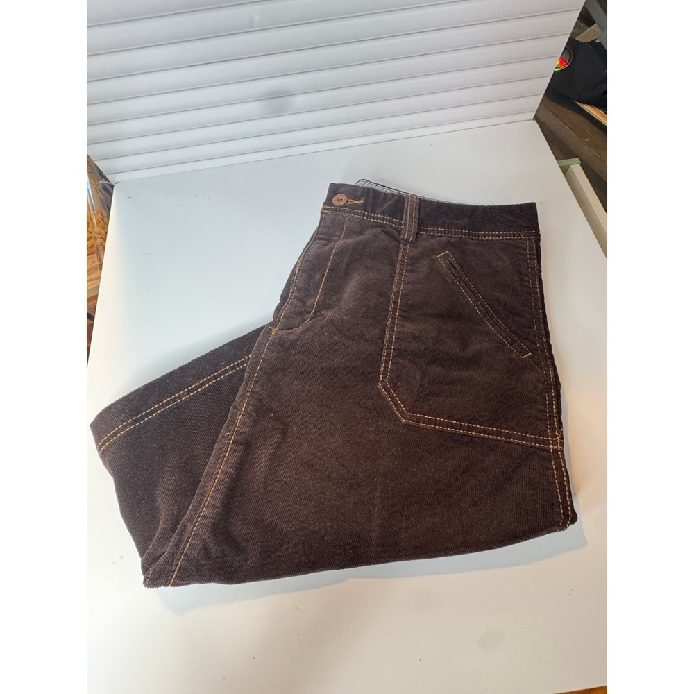 Eddie Bauer Y2K Brown Corduroy Skirt Petite 12 Vintage Style